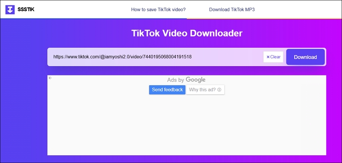 SSSTikTok is the best tiktok video downloader